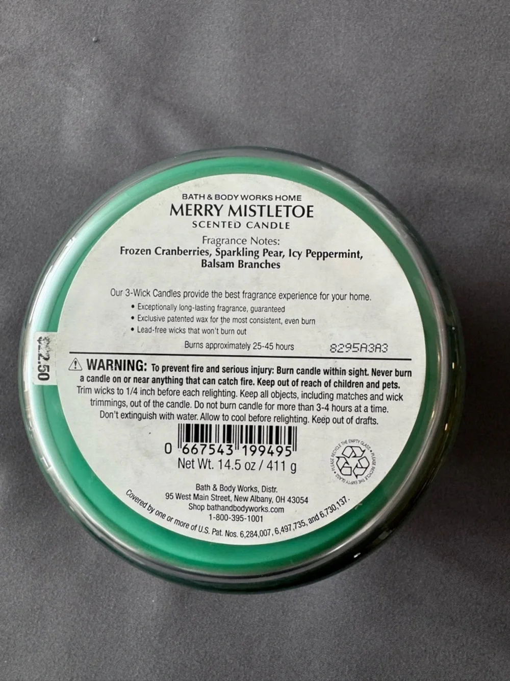 Bath & Body Works "Merry Mistletoe" 3-Wick Candle - Picture 2 of 5